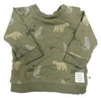 Khaki mikina se zvířátky Feetje