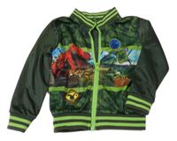 Olivová propínací mikina Dinotrux Disney