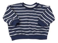 Tmavomodro-bílá pruhovaná oversize mikina Matalan