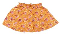 Oranžová paper bag sukně s Peppa Pig zn. C&A