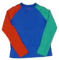 Modro-červeno-zelené triko TCM