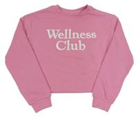 Růžová crop mikina s nápisy PRIMARK