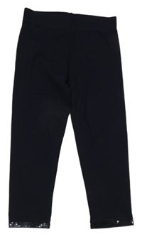 Tmavomodré capri legíny s flitry St. Bernard