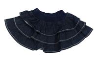 Tmavomodrá vrstvená riflová sukně Next