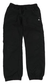 Černé cuff šusťákové funkční kalhoty Domyos