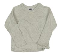 Světlešedé melírované žebrované zavinovací propínací triko Lily & Dan