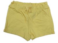 Žluté paper bag kraťasy s mašlí H&M