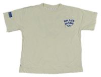 Smetanové tričko s nápisy ZARA