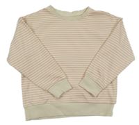 Smetanovo-růžová pruhovaná mikina Topolino