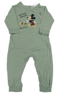 Světlekhaki overal s Mickey a Plutem H&M