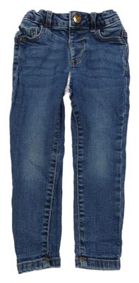 Modré skinny teplákové rifle Denim Co.