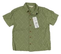 Nové - khaki vzorovaná košile F&F