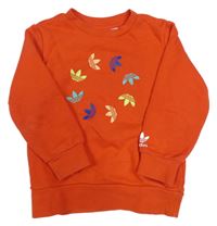 Červená mikina s logy Adidas