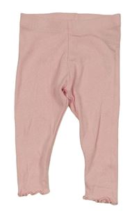 Světlerůžové žebrované legíny Primark