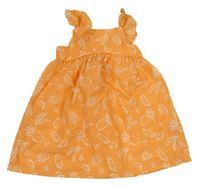 Oranžové lehké šaty s ovocem Primark
