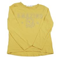 Žluté triko s jednorožcem H&M