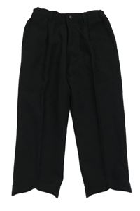 Černé pruhované slavnostní kalhoty C&A