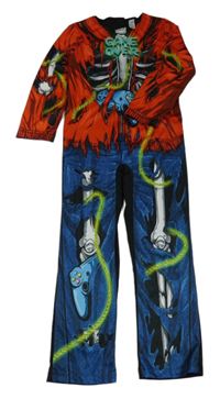 Kostým - Červeno-modrý overal s kostmi a ovladačem Matalan