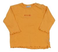 Oranžové triko s potiskem