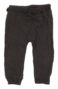 Antracitové lehké tepláky s volánem