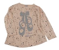 Růžové triko s baletními piškoty a hvězdami Kiki&Koko