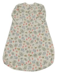 Bílý fleecový spací pytel se zvířaty Carter's