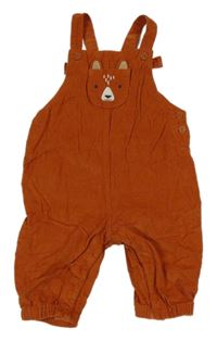 Skořicové manšestrové laclové kalhoty s medvědem John Lewis