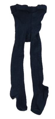 Tmavomodré vzorované punčocháče Next