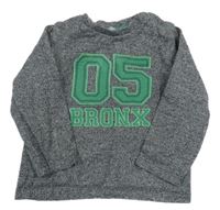 Tmavošedé melírované triko s číslem F&F