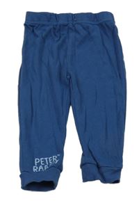 Tmavomodré lehké tepláky s nápisem - Peter Rabbit