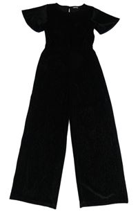 Černý třpytivý slavnostní culottes overal F&F