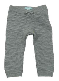 Šedé melírované pletené tepláky Obaibi