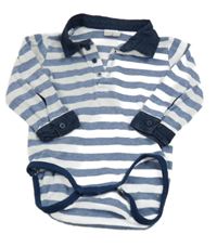 Bílo-modré pruhované polo body H&M