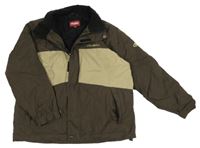 Hnědo-písková šusťáková lyžařská bunda