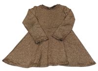 Bronzové třpytivé šaty Zeeman