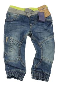 Nové - Modré cuff rifle s úpletovým pasem F&F