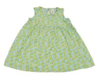 Tyrkysové bavlněné šaty s kiwi C&A