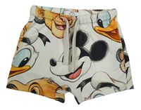 Smetanové teplákové kraťasy s Disney postavami Disney
