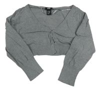 Šedé propínací svetrové bolerko H&M