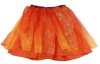 Kostým - Červeno-oranžová silonová sukně s tylovými cípy George