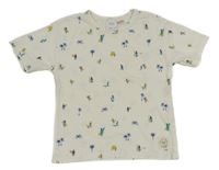 Smetanové tričko s obrázky Zara