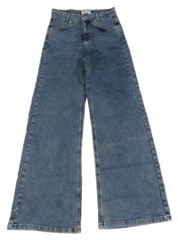 Tmavomodré melírované wide leg rifle 