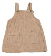 Pudrové manšestrové laclové šaty s kapsami George