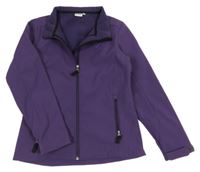 Fialová softshellová bunda s výšivkou Pocopiano