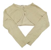 Zlaté třpytivé propínací svetrové bolerko H&M