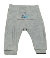 Šedé melírované tepláky s dinosaury Impidimpi