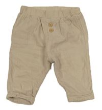 Béžové podšité mušelínové kalhoty Dopodopo