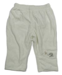 Bílé sametové podšité tepláky s výšivkou M&S