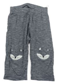 Tmavomodré melírované tepláky s liškami C&A