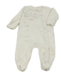 Smetanový overal s králíky a volánky Next